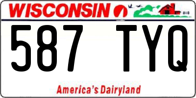 WI license plate 587TYQ
