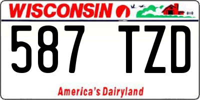 WI license plate 587TZD