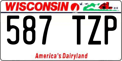 WI license plate 587TZP