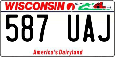 WI license plate 587UAJ