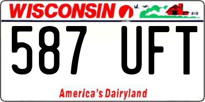 WI license plate 587UFT