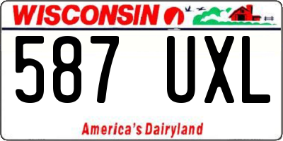 WI license plate 587UXL