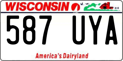 WI license plate 587UYA