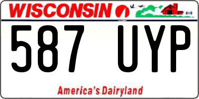 WI license plate 587UYP