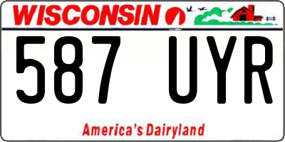 WI license plate 587UYR