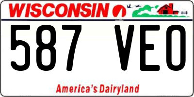 WI license plate 587VEO