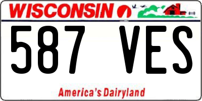WI license plate 587VES