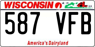 WI license plate 587VFB