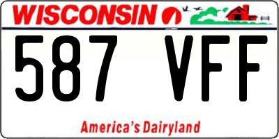 WI license plate 587VFF