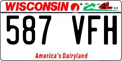 WI license plate 587VFH