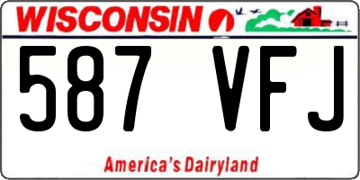 WI license plate 587VFJ