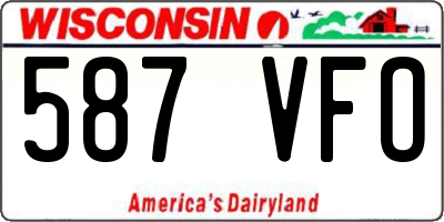 WI license plate 587VFO