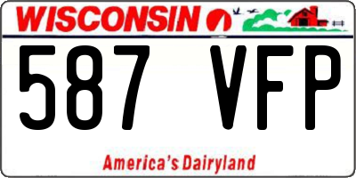 WI license plate 587VFP