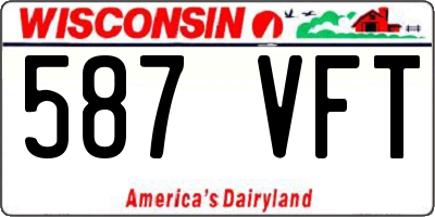 WI license plate 587VFT