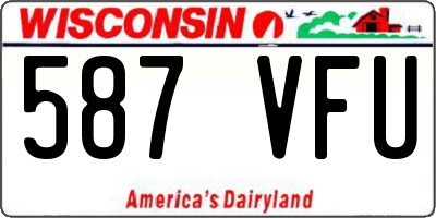 WI license plate 587VFU