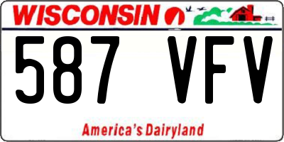 WI license plate 587VFV
