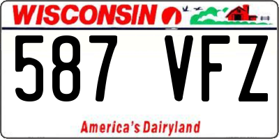 WI license plate 587VFZ