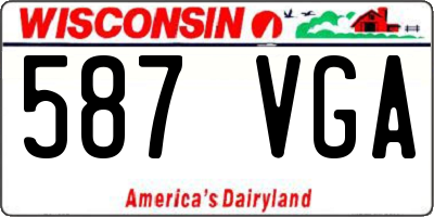 WI license plate 587VGA