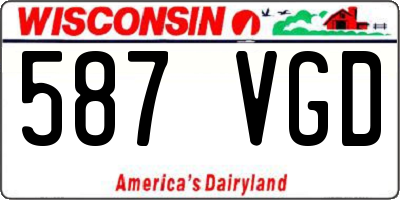 WI license plate 587VGD
