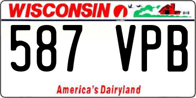 WI license plate 587VPB