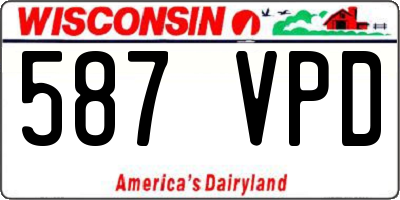 WI license plate 587VPD