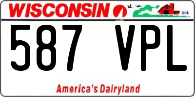 WI license plate 587VPL