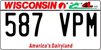 WI license plate 587VPM