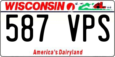 WI license plate 587VPS