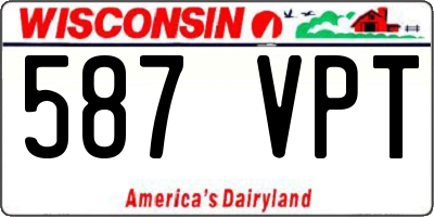 WI license plate 587VPT