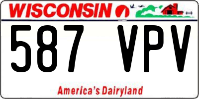 WI license plate 587VPV