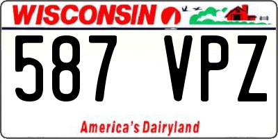 WI license plate 587VPZ