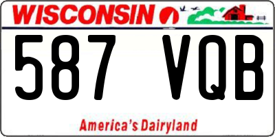 WI license plate 587VQB