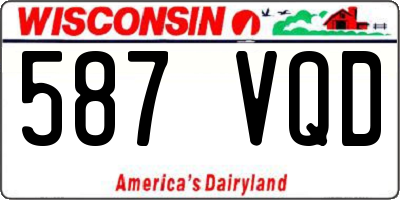 WI license plate 587VQD