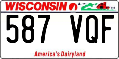 WI license plate 587VQF