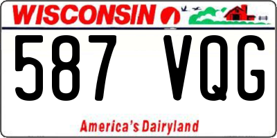 WI license plate 587VQG