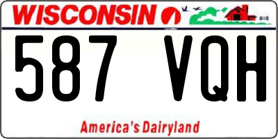 WI license plate 587VQH