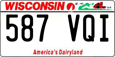 WI license plate 587VQI