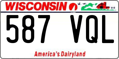 WI license plate 587VQL