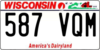 WI license plate 587VQM