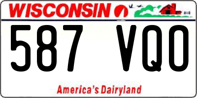 WI license plate 587VQO