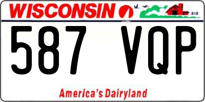 WI license plate 587VQP