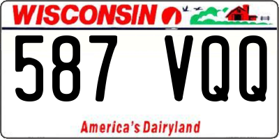 WI license plate 587VQQ