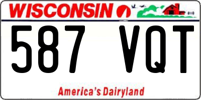 WI license plate 587VQT