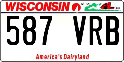 WI license plate 587VRB