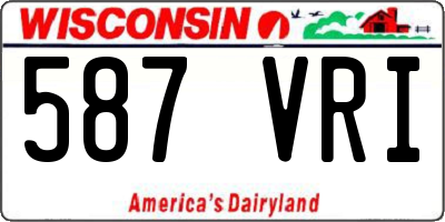 WI license plate 587VRI