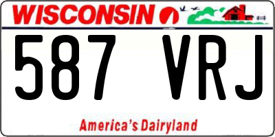 WI license plate 587VRJ