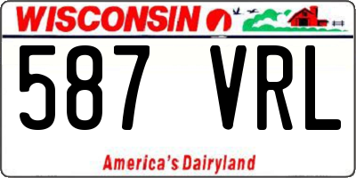 WI license plate 587VRL
