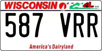 WI license plate 587VRR