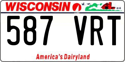 WI license plate 587VRT
