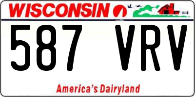 WI license plate 587VRV